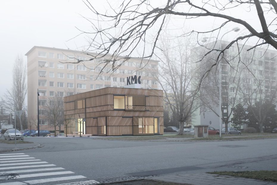 Library branch in Olomouc, visualization